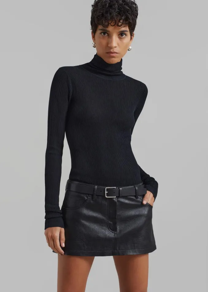 The Frankie Shop Nova Micro Skirt 8211 Black Shop Clothing