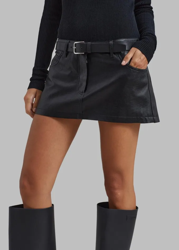 The Frankie Shop Nova Micro Skirt 8211 Black Shop Clothing