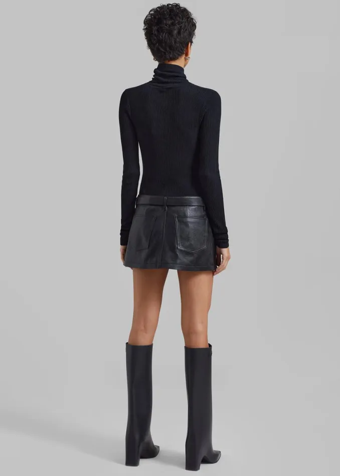 The Frankie Shop Nova Micro Skirt 8211 Black Shop Clothing