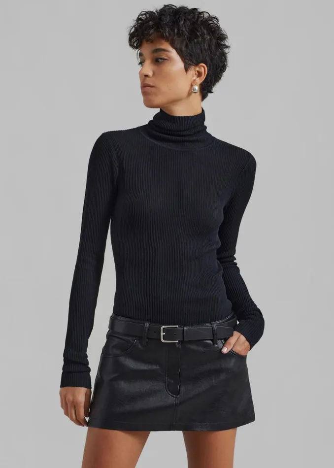 The Frankie Shop Nova Micro Skirt 8211 Black Shop Clothing