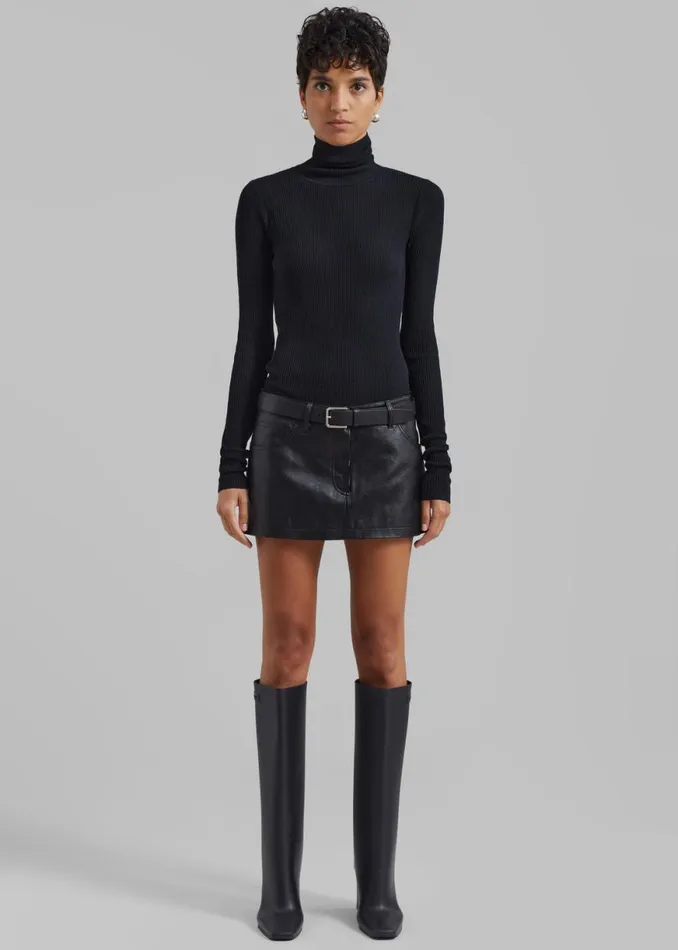 The Frankie Shop Nova Micro Skirt 8211 Black Shop Clothing