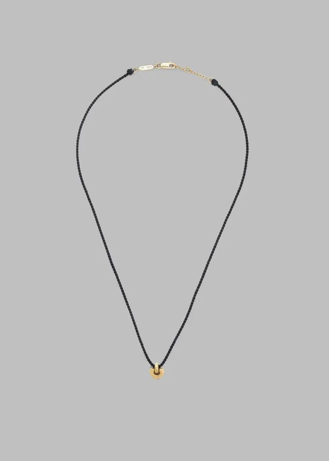 The Frankie Shop Otiumberg Petite Heart Cord Necklace 8211 Gold Vermeil Shop Accessories