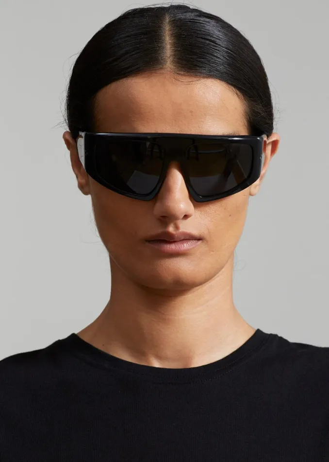 The Frankie Shop Port Tanger Noor 8211 Black Acetate Shop Accessories