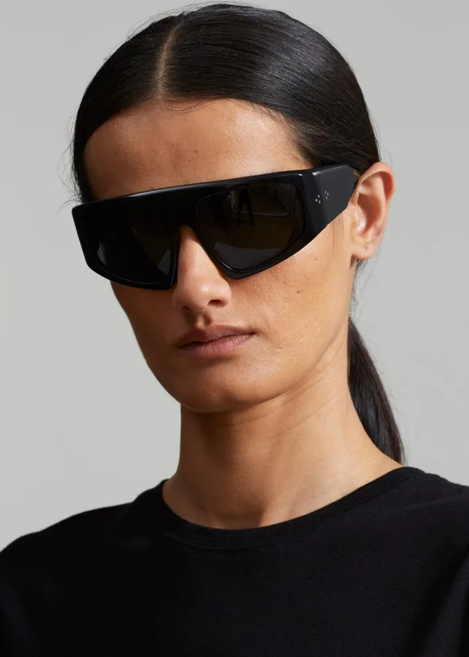 The Frankie Shop Port Tanger Noor 8211 Black Acetate Shop Accessories