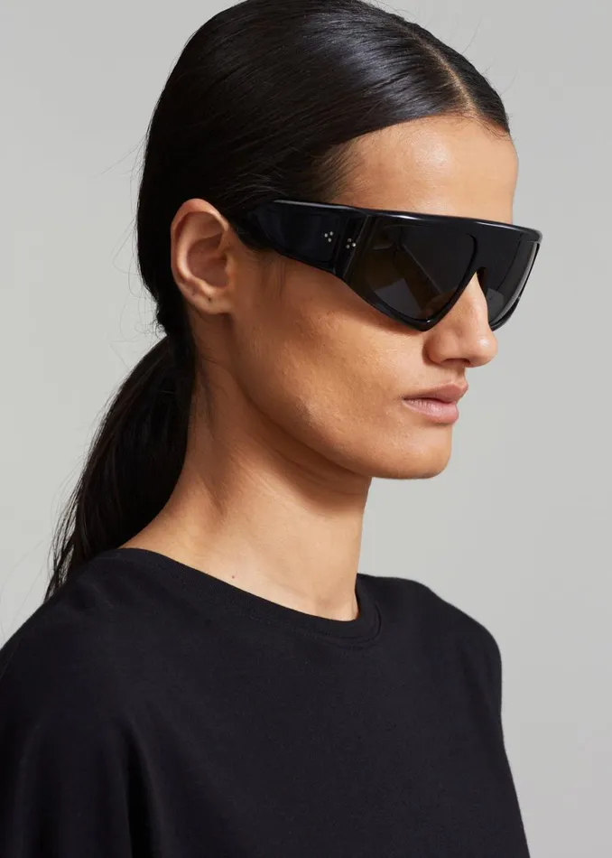 The Frankie Shop Port Tanger Noor 8211 Black Acetate Shop Accessories