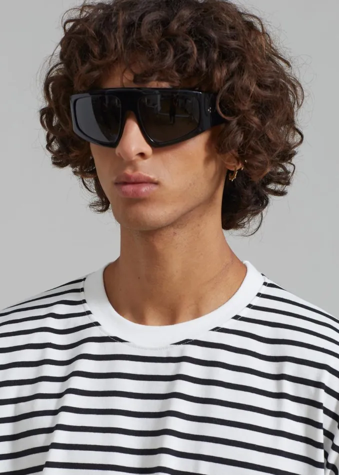 The Frankie Shop Port Tanger Noor 8211 Black Acetate Shop Accessories