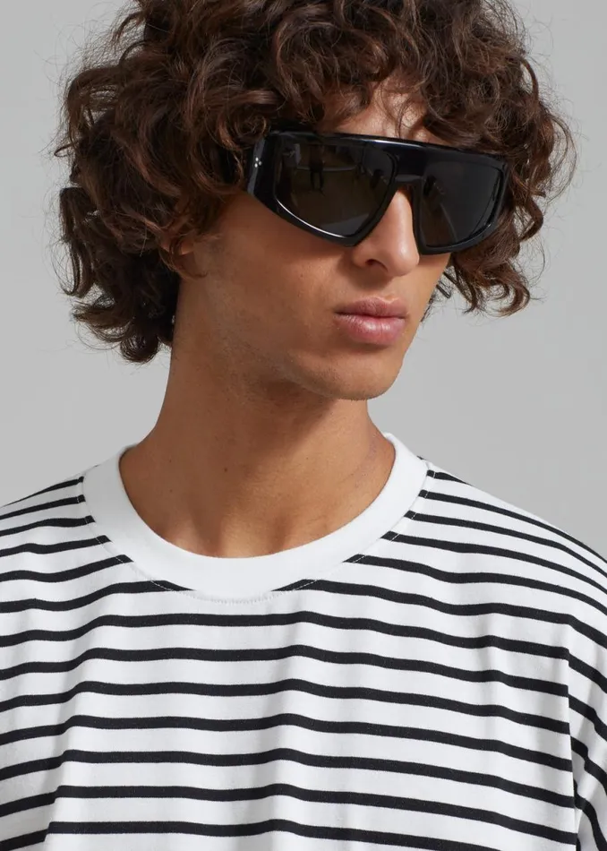 The Frankie Shop Port Tanger Noor 8211 Black Acetate Shop Accessories