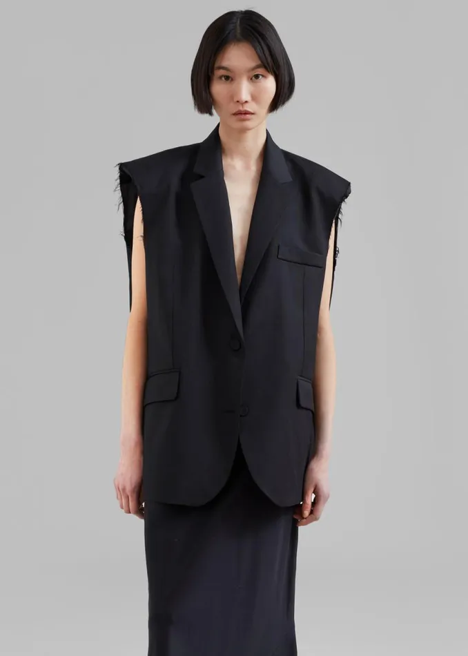 The Frankie Shop Senol Blazer Vest 8211 Black Shop Outerwear