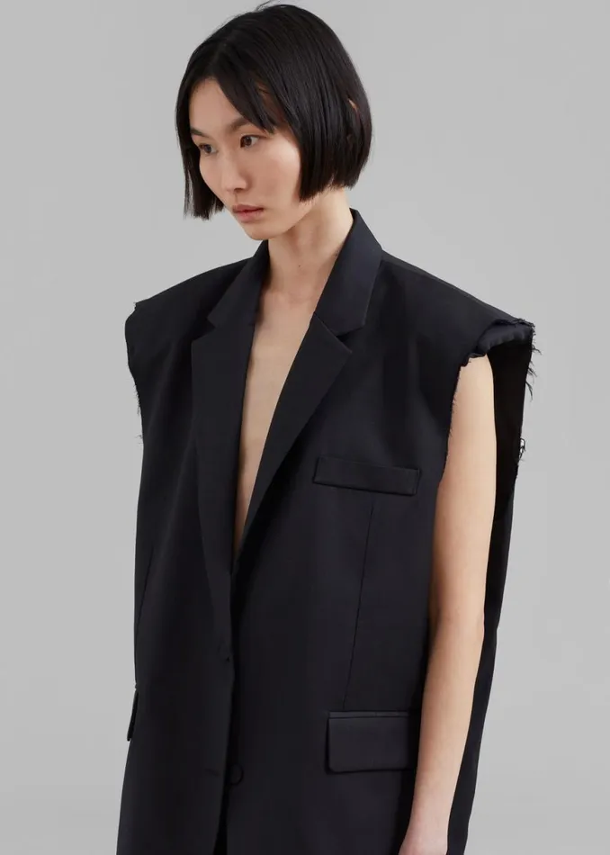 The Frankie Shop Senol Blazer Vest 8211 Black Shop Outerwear