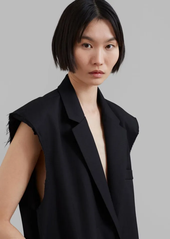 The Frankie Shop Senol Blazer Vest 8211 Black Shop Outerwear
