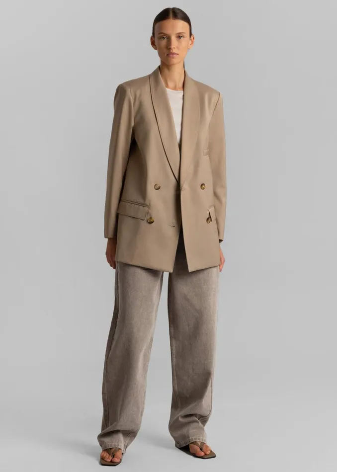 The Frankie Shop Sidonie Blazer 8211 Taupe Shop Outerwear
