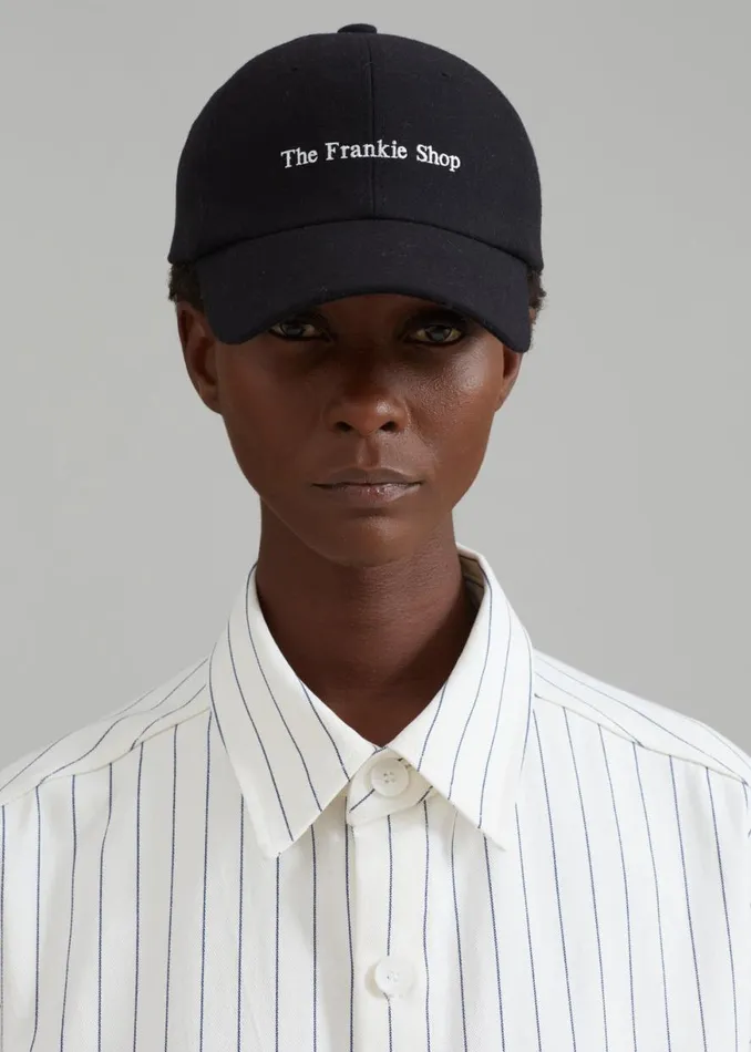 The Frankie Shop TFS Flannel Baseball Cap 8211 Black Shop Accessories