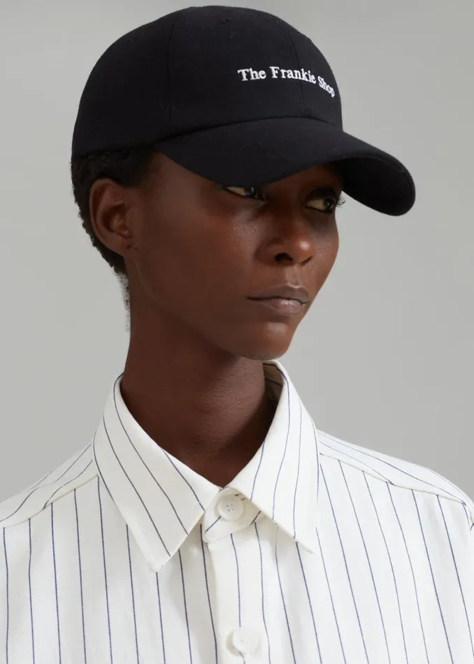 The Frankie Shop TFS Flannel Baseball Cap 8211 Black Shop Accessories