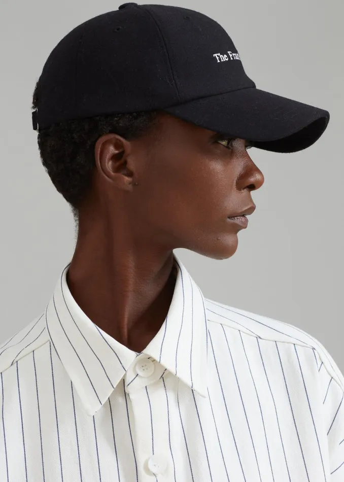 The Frankie Shop TFS Flannel Baseball Cap 8211 Black Shop Accessories
