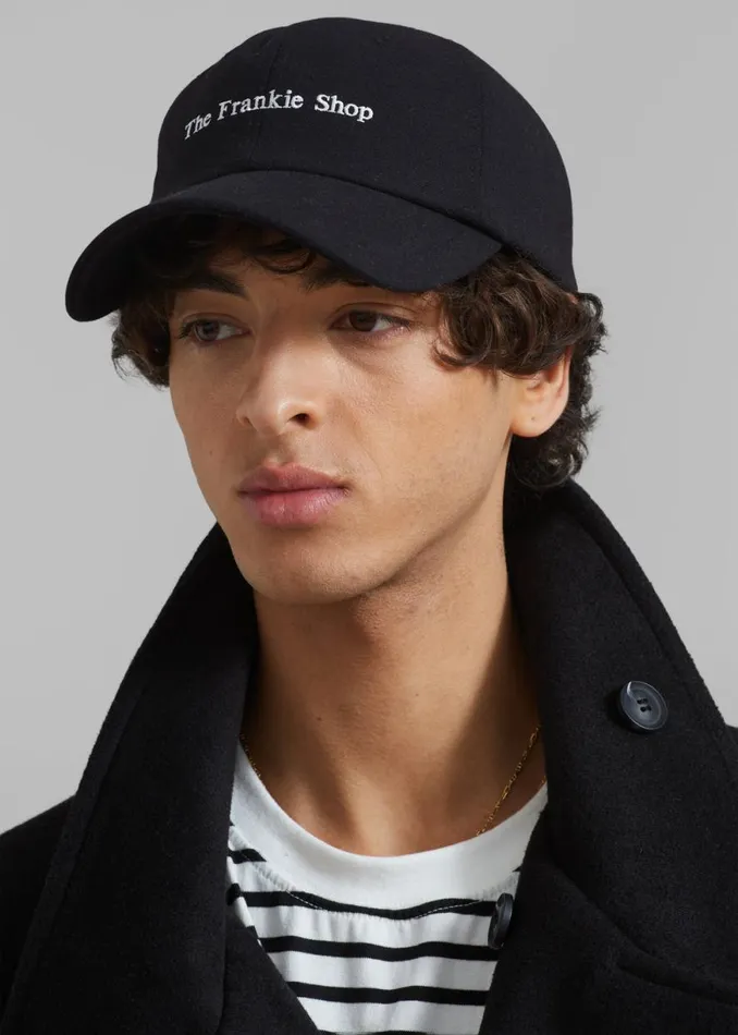 The Frankie Shop TFS Flannel Baseball Cap 8211 Black Shop Accessories