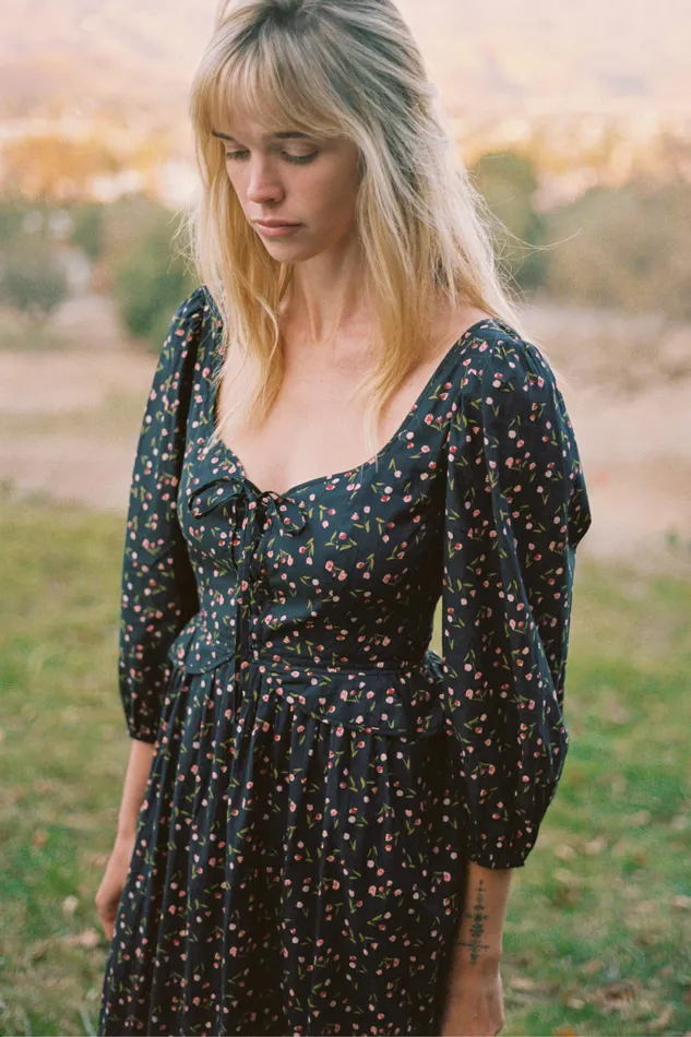 The Narcissa Dress Noir Tulips Dresses Christy Dawn Women