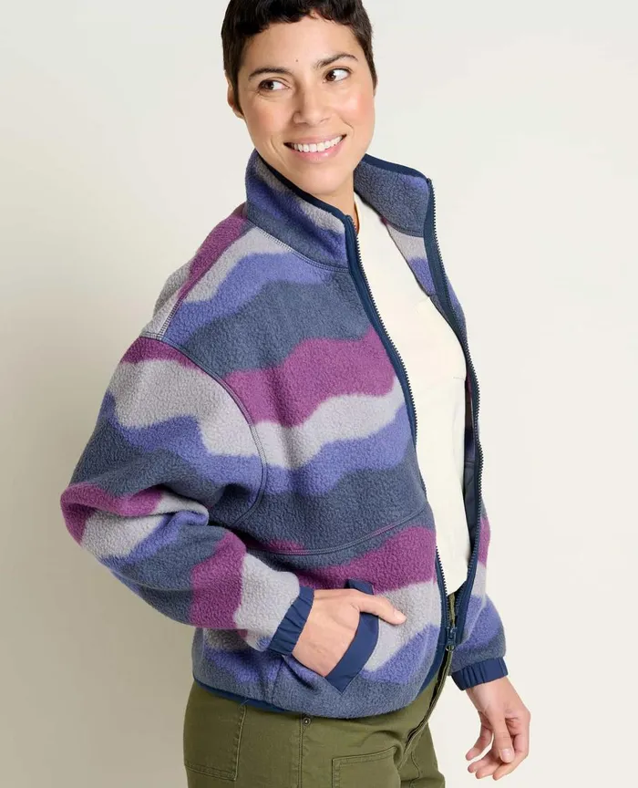 ToadandCo Jackets and Layers Women039s Campo Fleece Jacket Mountain Print 8211 Women039s