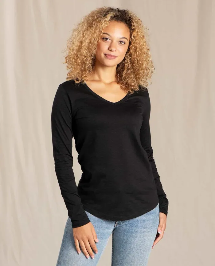 ToadandCo Loungewear and Sleep Marley II Long Sleeve Tee Black 8211 Women039s
