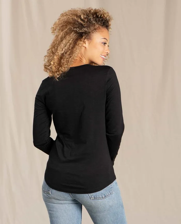 ToadandCo Loungewear and Sleep Marley II Long Sleeve Tee Black 8211 Women039s