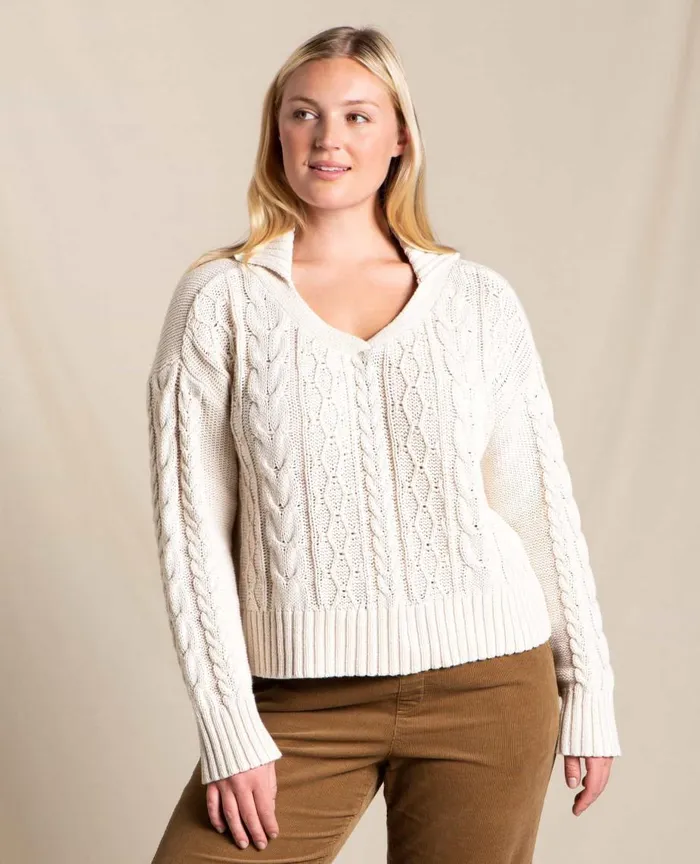 ToadandCo Sweaters Bianca Cable Sweater Natural 8211 Women039s