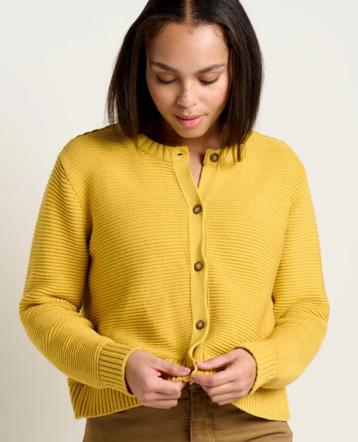ToadandCo Sweaters Bianca Crew Cardigan Chamomile 8211 Women039s