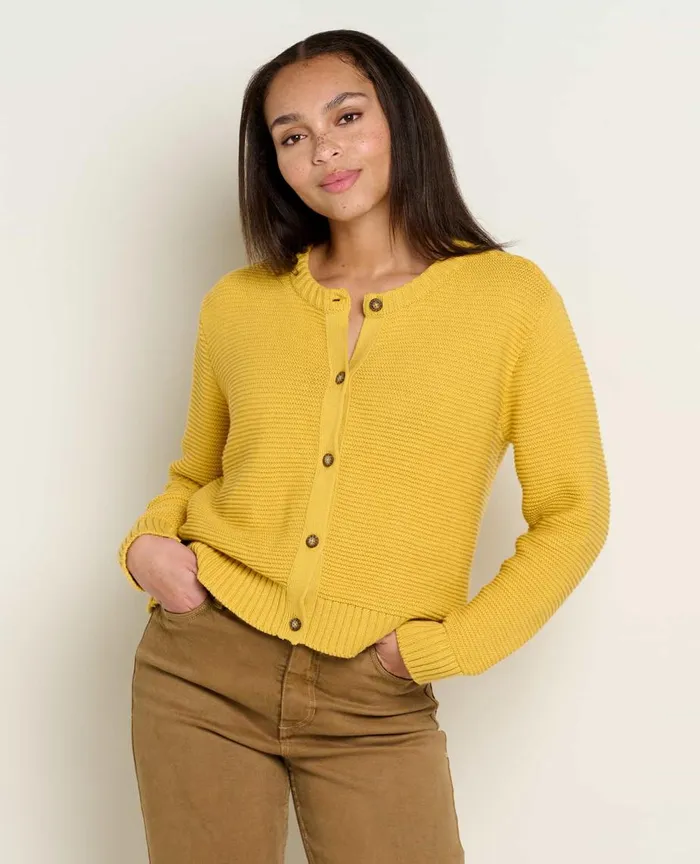 ToadandCo Sweaters Bianca Crew Cardigan Chamomile 8211 Women039s