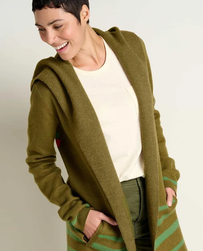 ToadandCo Sweaters Merino Heartfelt Hoodie Green Olive 8211 Women039s