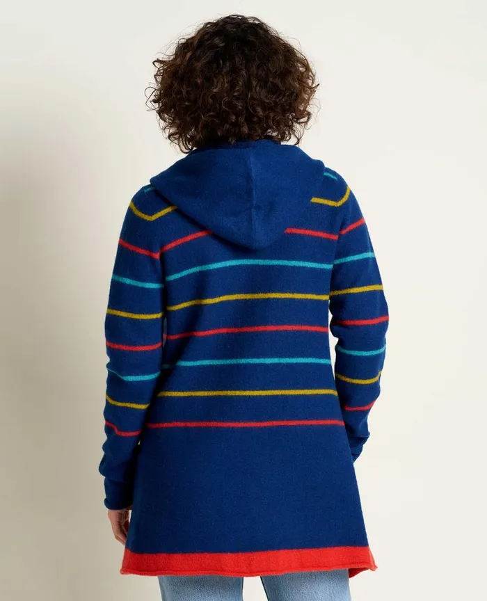 ToadandCo Sweaters Merino Heartfelt Hoodie True Navy Stripe 8211 Women039s
