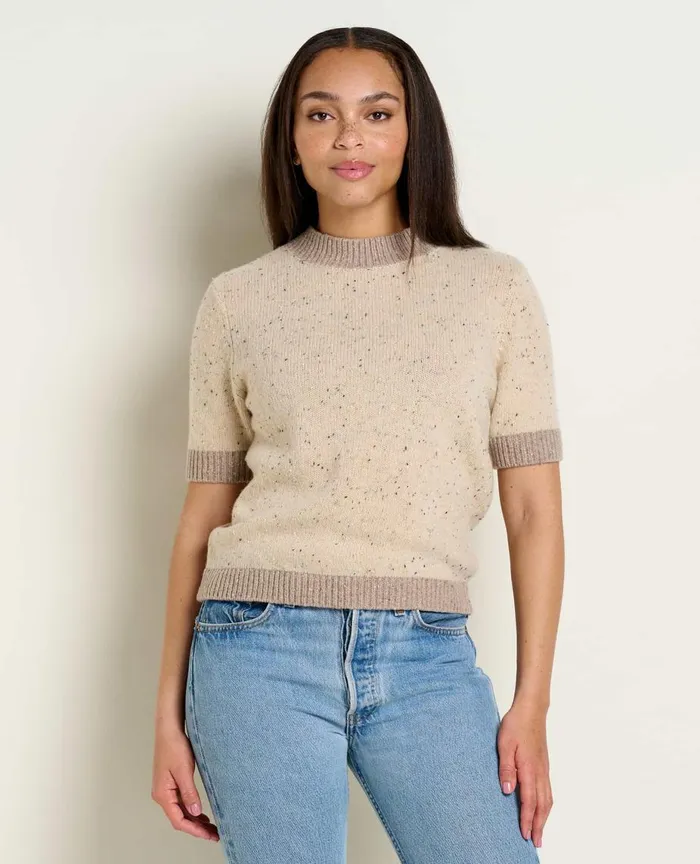 ToadandCo Sweaters Wilde Short Sleeve Sweater Almond 8211 Women039s