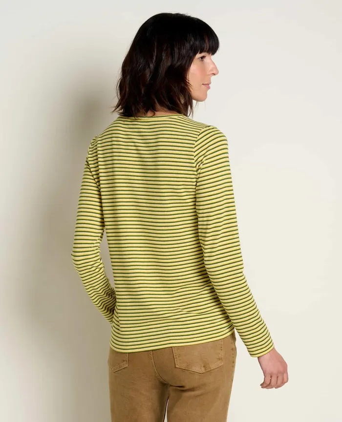 ToadandCo Tops and TShirts Piru Long Sleeve Henley Pike Trio Stripe 8211 Women039s