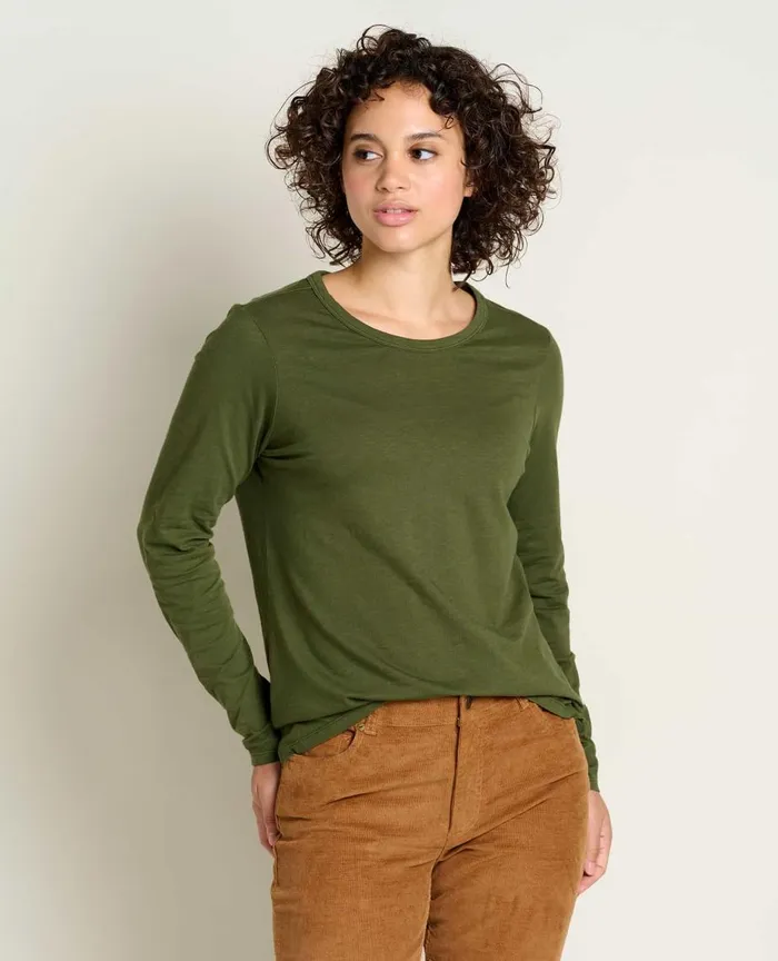 ToadandCo Tops and TShirts Women039s Primo Long Sleeve Crew Chive 8211 Women039s