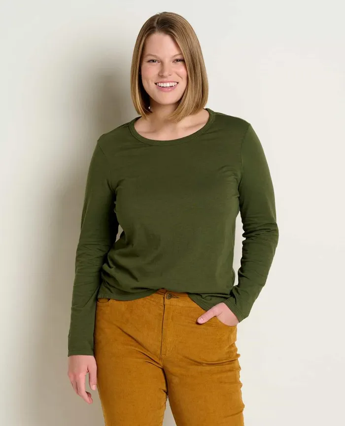 ToadandCo Tops and TShirts Women039s Primo Long Sleeve Crew Chive 8211 Women039s