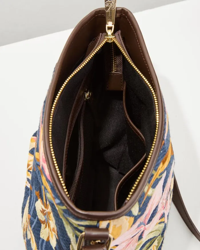 Tommy Bahama Handbags and Clutches Embroidered Crossbody Multi Floral Navy 8211 Women Tommy Bahama Handbags and Clutches Embroidered Crossbody Multi Floral Navy 8211 Women
