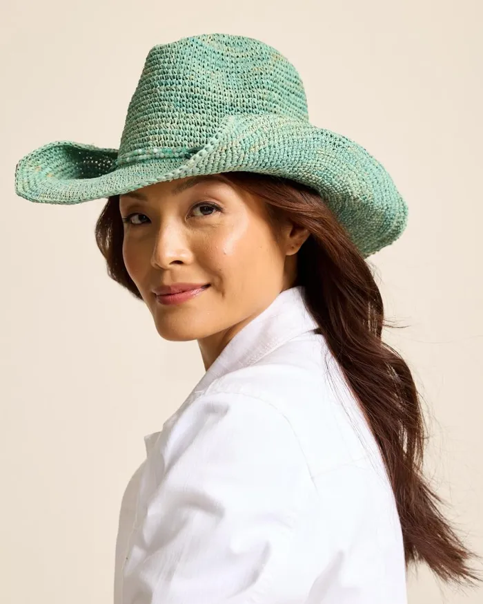 Tommy Bahama Hats and Caps Lai Raffia Cowboy Hat Sea Green 8211 Women Tommy Bahama Hats and Caps Lai Raffia Cowboy Hat Sea Green 8211 Women