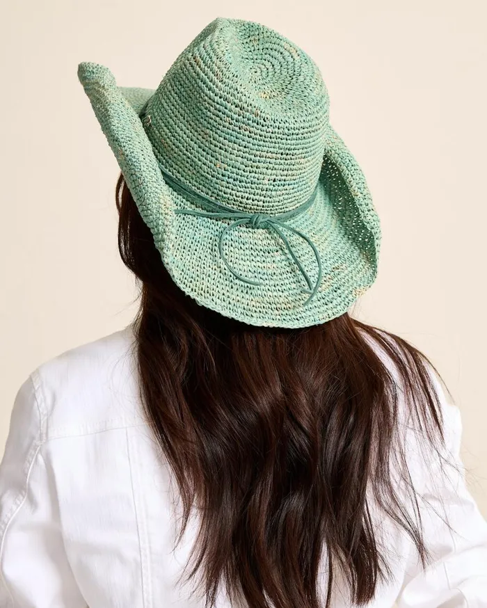 Tommy Bahama Hats and Caps Lai Raffia Cowboy Hat Sea Green 8211 Women Tommy Bahama Hats and Caps Lai Raffia Cowboy Hat Sea Green 8211 Women