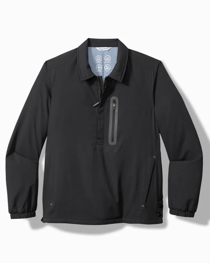 Tommy Bahama Jackets and Outerwear Ocean Driver Performance Popover Jacket Jet Black 8211 Men Tommy Bahama Jackets and Outerwear Ocean Driver Performance Popover Jacket Jet Black 8211 Men