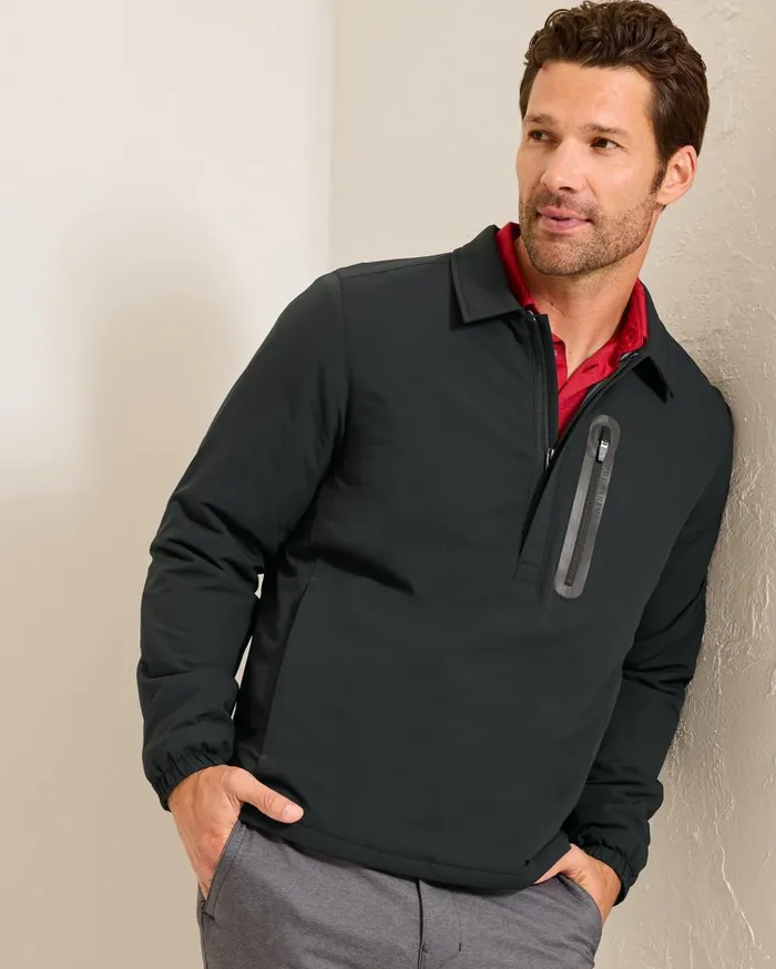 Tommy Bahama Jackets and Outerwear Ocean Driver Performance Popover Jacket Jet Black 8211 Men Tommy Bahama Jackets and Outerwear Ocean Driver Performance Popover Jacket Jet Black 8211 Men