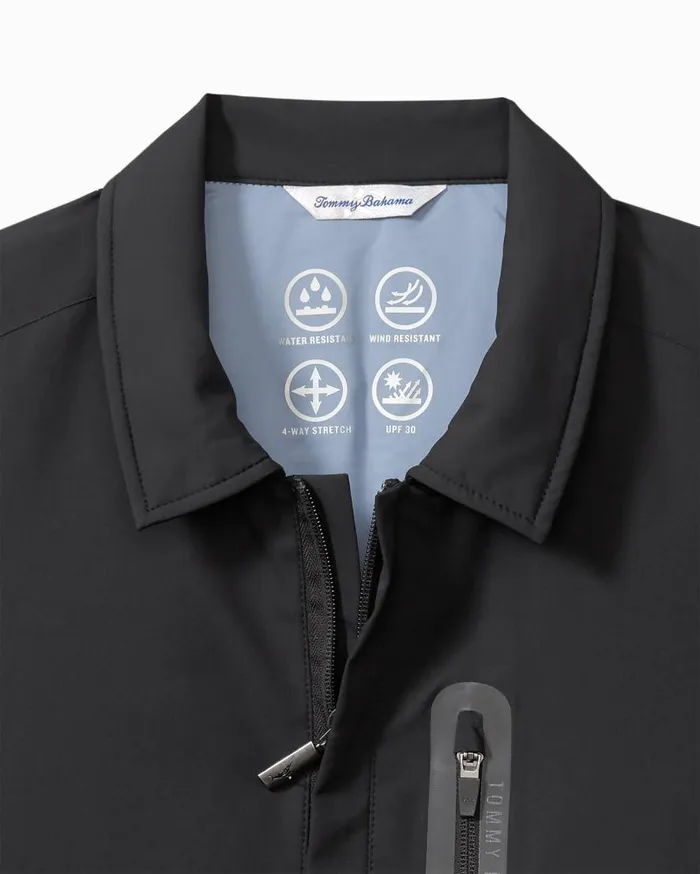 Tommy Bahama Jackets and Outerwear Ocean Driver Performance Popover Jacket Jet Black 8211 Men Tommy Bahama Jackets and Outerwear Ocean Driver Performance Popover Jacket Jet Black 8211 Men