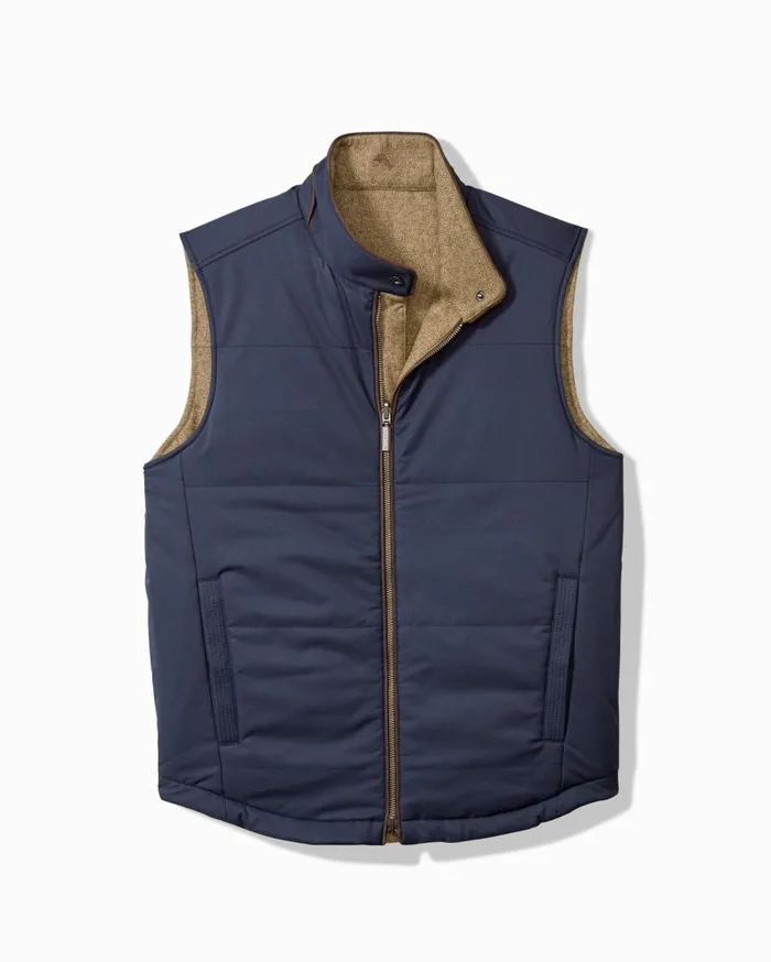 Tommy Bahama Jackets and Outerwear Pacific Grove Reversible Vest British Bourbon 8211 Men Tommy Bahama Jackets and Outerwear Pacific Grove Reversible Vest British Bourbon 8211 Men