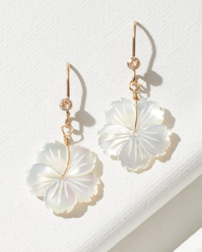 Tommy Bahama Jewelry Island Essence Hibiscus Drop Earrings Gold 8211 Women