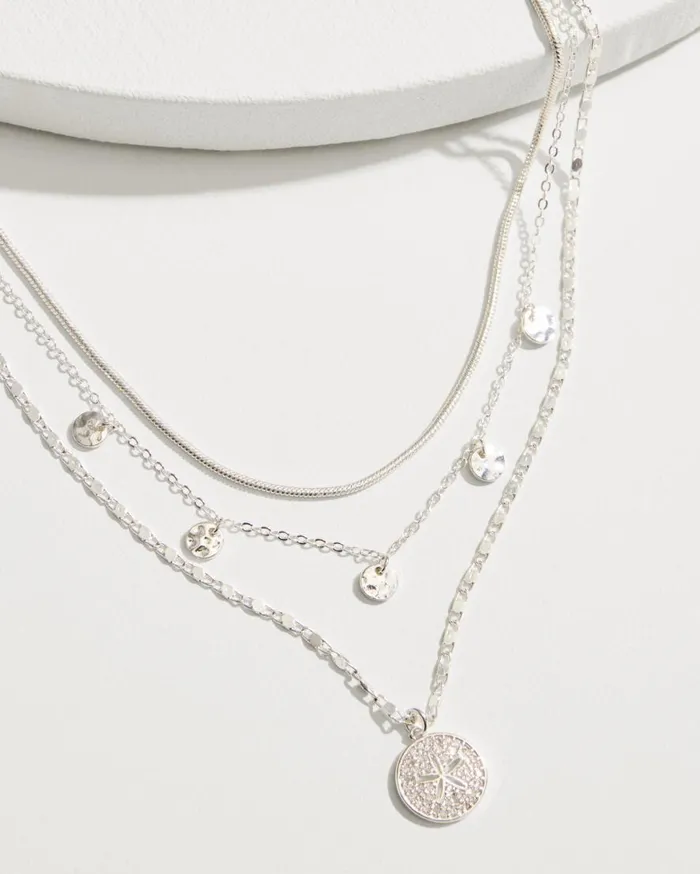 Tommy Bahama Jewelry Marco Island Layered Starfish Charm Necklace Silver 8211 Women