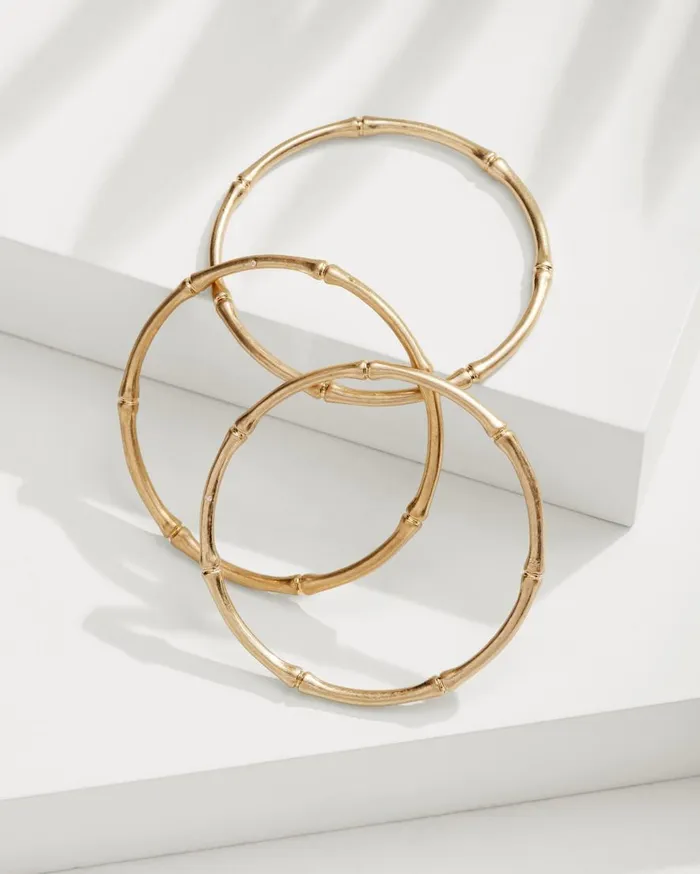 Tommy Bahama Jewelry Seaside Bamboo Bangle Set Gold 8211 Women