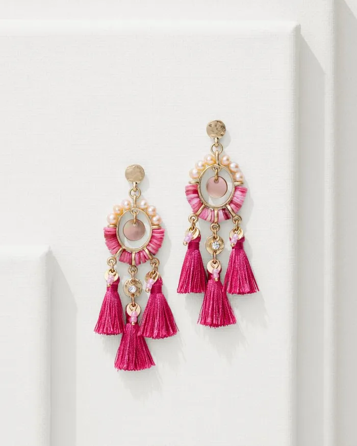 Tommy Bahama Jewelry Tropical Blooms Tassel Shell Statement Earrings Fuchsia 8211 Women Tommy Bahama Jewelry Tropical Blooms Tassel Shell Statement Earrings Fuchsia 8211 Women