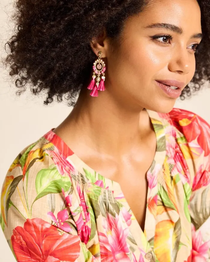 Tommy Bahama Jewelry Tropical Blooms Tassel Shell Statement Earrings Fuchsia 8211 Women Tommy Bahama Jewelry Tropical Blooms Tassel Shell Statement Earrings Fuchsia 8211 Women