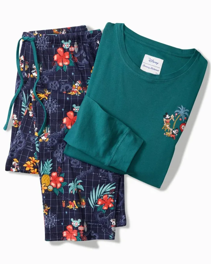 Tommy Bahama Loungewear and Pajamas Disney Long Sleeve and Pants Family Pajama Set Tropical Teal 8211 Men Tommy Bahama Loungewear and Pajamas Disney Long Sleeve and Pants Family Pajama Set Tropical Teal 8211 Men