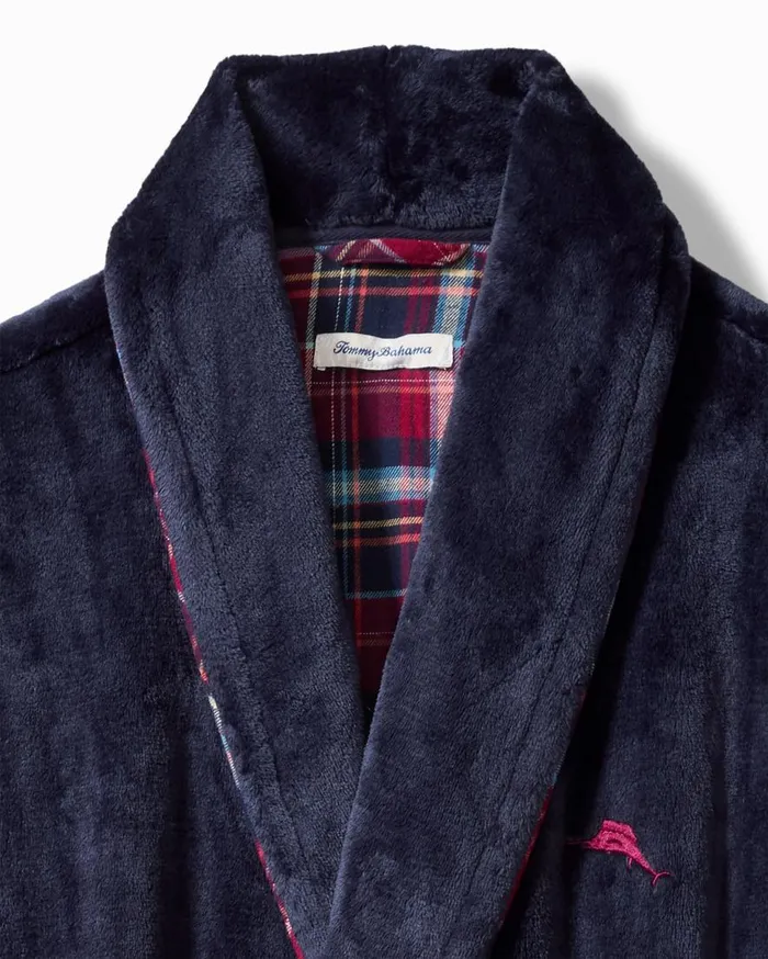 Tommy Bahama Loungewear and Pajamas Plush Robe Peacoat Navy 8211 Men Tommy Bahama Loungewear and Pajamas Plush Robe Peacoat Navy 8211 Men