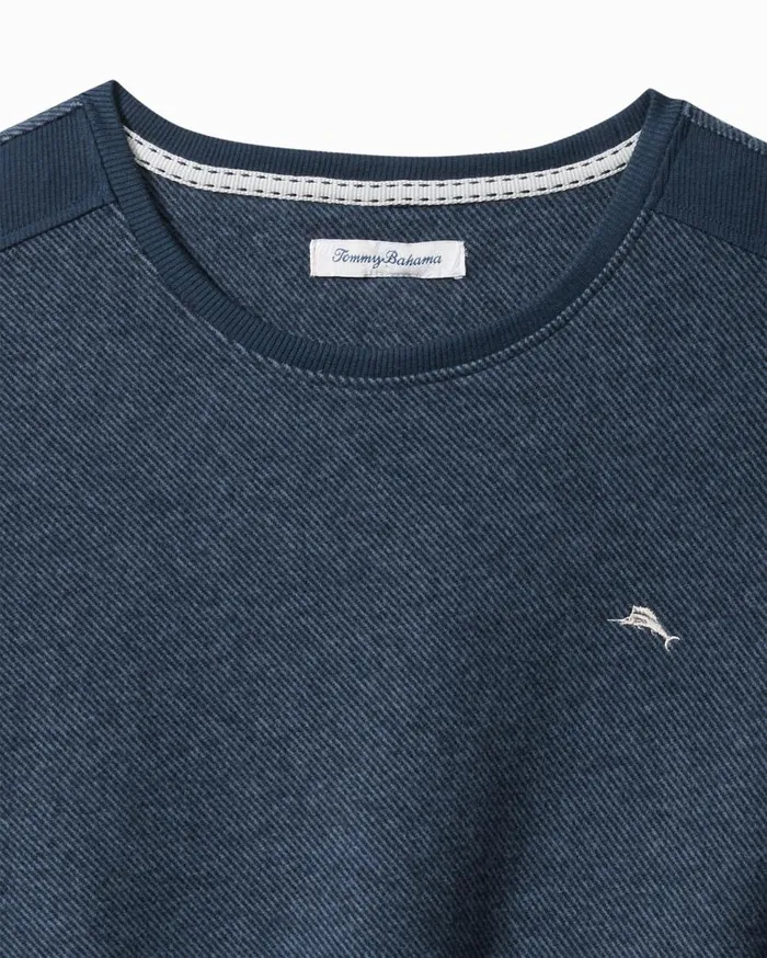 Tommy Bahama Loungewear and Pajamas Textured Twill Stripe Crew LongSleeve Top Dark Moonlight 8211 Men Tommy Bahama Loungewear and Pajamas Textured Twill Stripe Crew LongSleeve Top Dark Moonlight 8211 Men