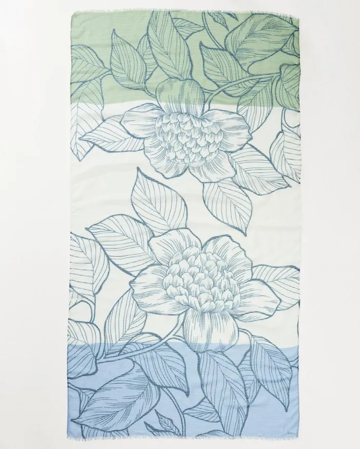 Tommy Bahama Scarves and Wraps Block Bouquet Wrap Scarf Placid Blue 8211 Women Tommy Bahama Scarves and Wraps Block Bouquet Wrap Scarf Placid Blue 8211 Women
