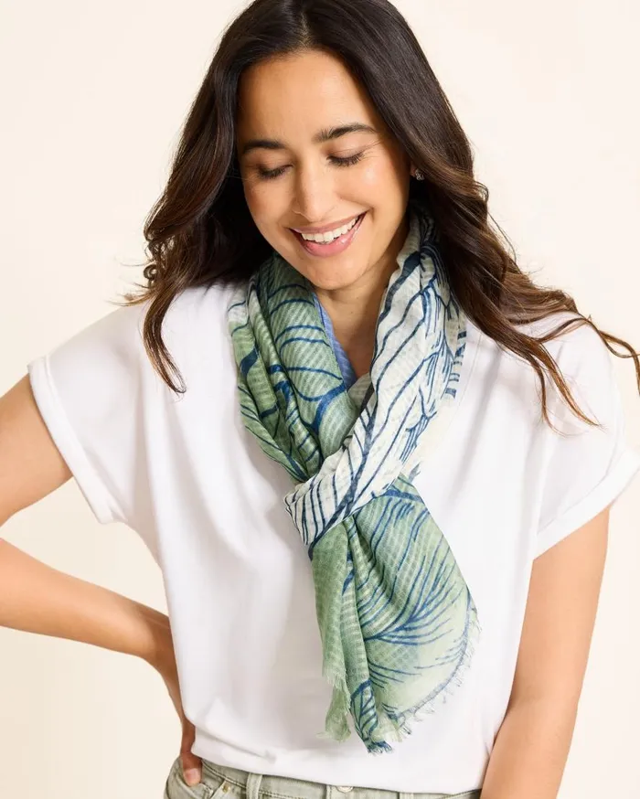 Tommy Bahama Scarves and Wraps Block Bouquet Wrap Scarf Placid Blue 8211 Women Tommy Bahama Scarves and Wraps Block Bouquet Wrap Scarf Placid Blue 8211 Women