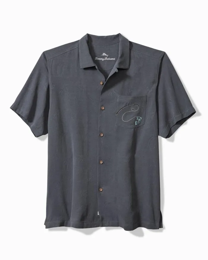 Tommy Bahama Shirts Afishianado Silk Camp Shirt Dark Sterling 8211 Men Tommy Bahama Shirts Afishianado Silk Camp Shirt Dark Sterling 8211 Men